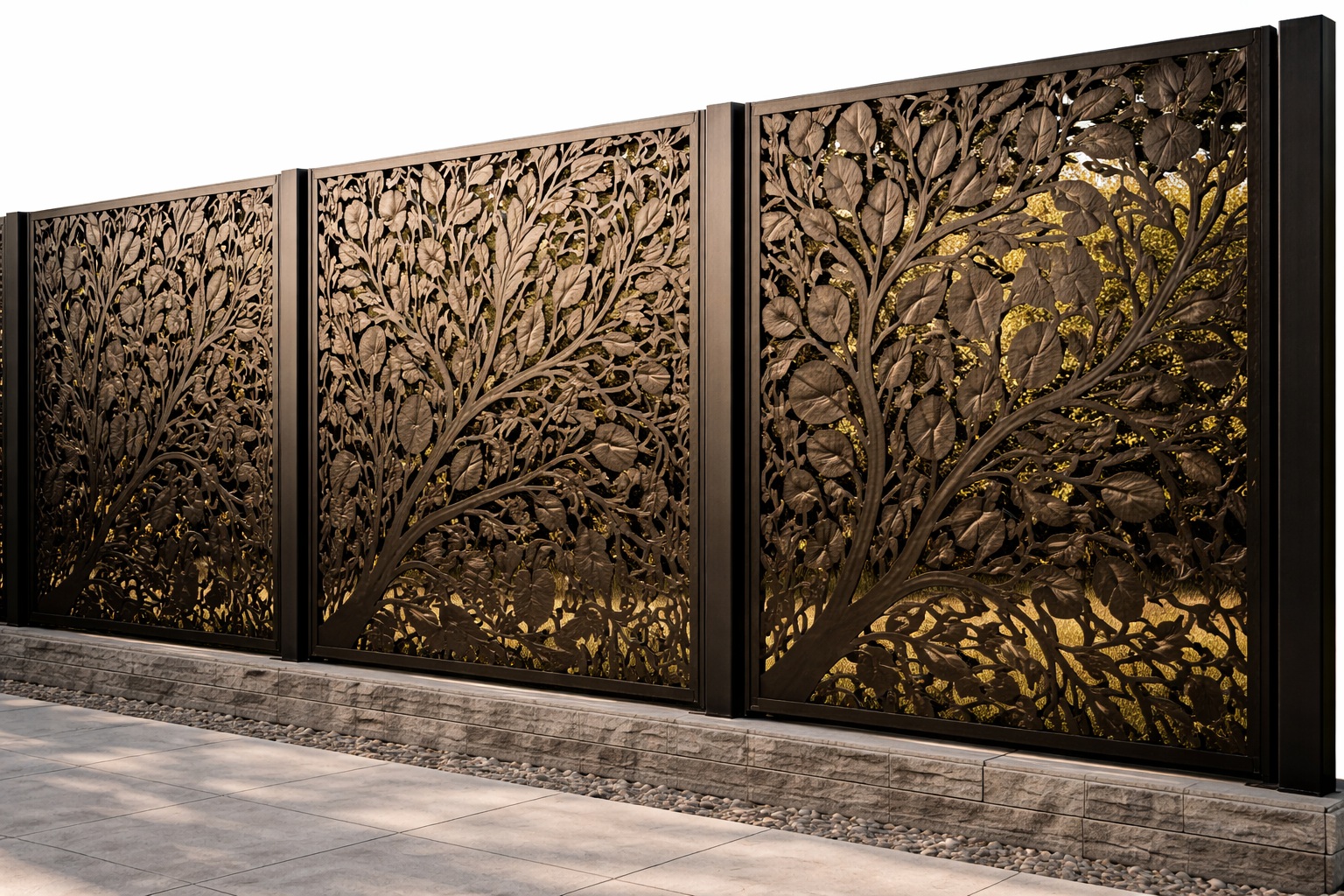 Modele de garduri decorative vopsite electrostatic